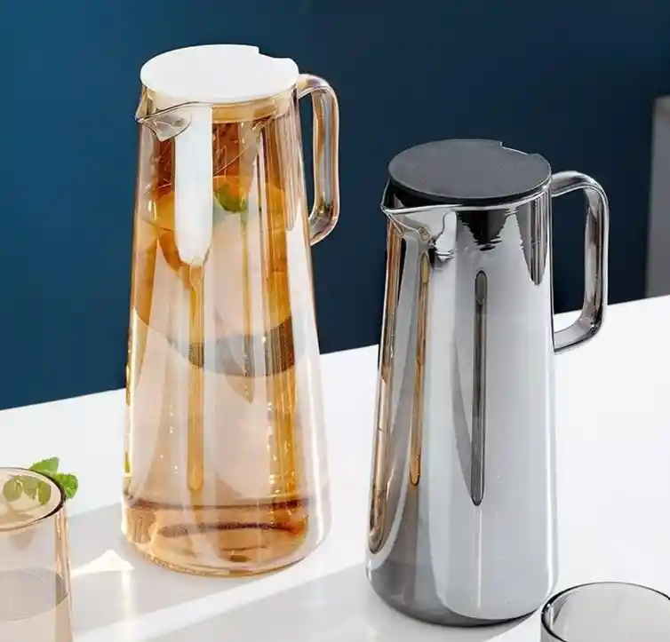 Jarra De Cristal Con Tapa De 1350 Ml Perfecta Para Servir Limonada Y Agua