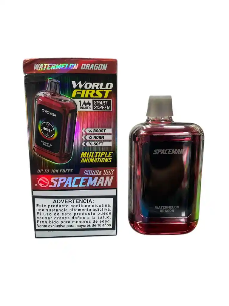 Vape Spaceman De 18000 Puffs Sandia Vaper Vapper Vapeador Cigarrilo Electronico