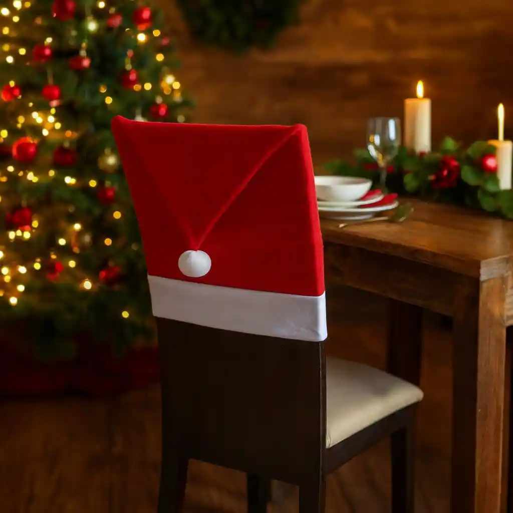 Espaldar De Silla Diseño Gorro De Navidad