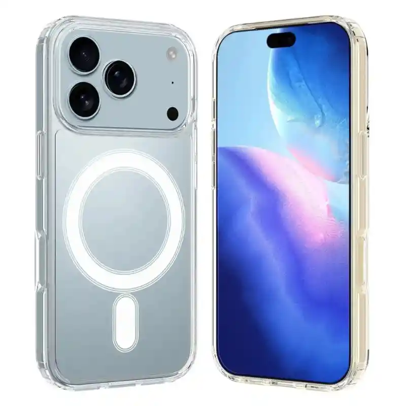 Funda Iphone 17 Transparente Con Imán Incorporado