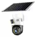 Camara Wifi Solar Exterior/ Camara De Seguridad Con Batería Solar 4k/camara Wifi/ Lente Dual