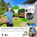 Camara Wifi Solar Exterior/ Camara De Seguridad Con Batería Solar 4k/camara Wifi/ Lente Dual