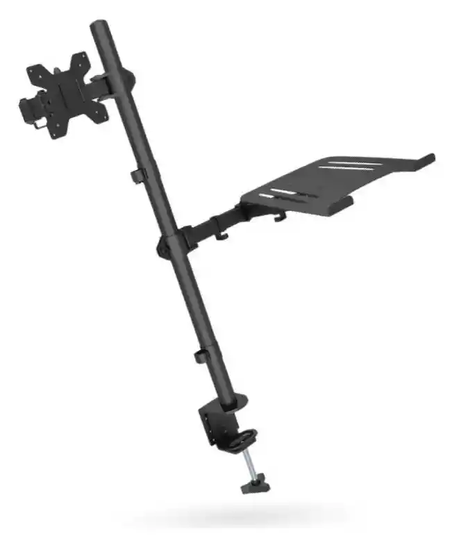 Soporte Doble Monitor Y Laptop Escritorio Ajustable Ergonómico Corporativo