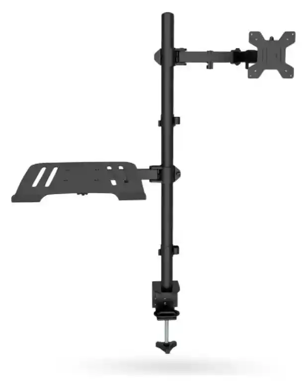 Soporte Doble Monitor Y Laptop Escritorio Ajustable Ergonómico Corporativo