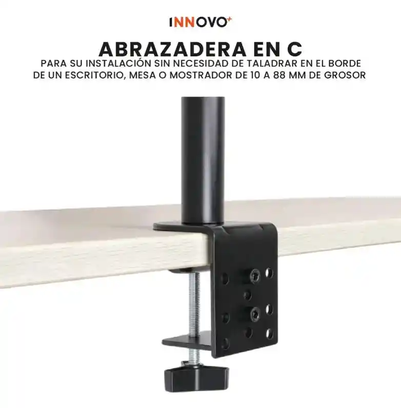 Soporte Doble Monitor Y Laptop Escritorio Ajustable Ergonómico Corporativo