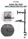 Soporte Doble Monitor Y Laptop Escritorio Ajustable Ergonómico Corporativo