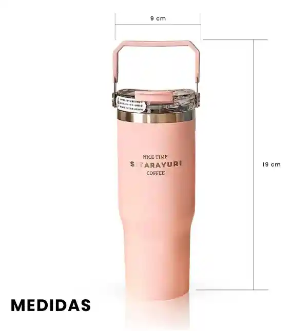 Termo Acero Inoxidable 600ml Manija Superior Sitarayuri