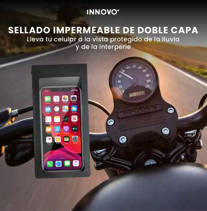 Soporte Celular Impermeable Moto Bicicleta 360° Touch Pantalla Xxl