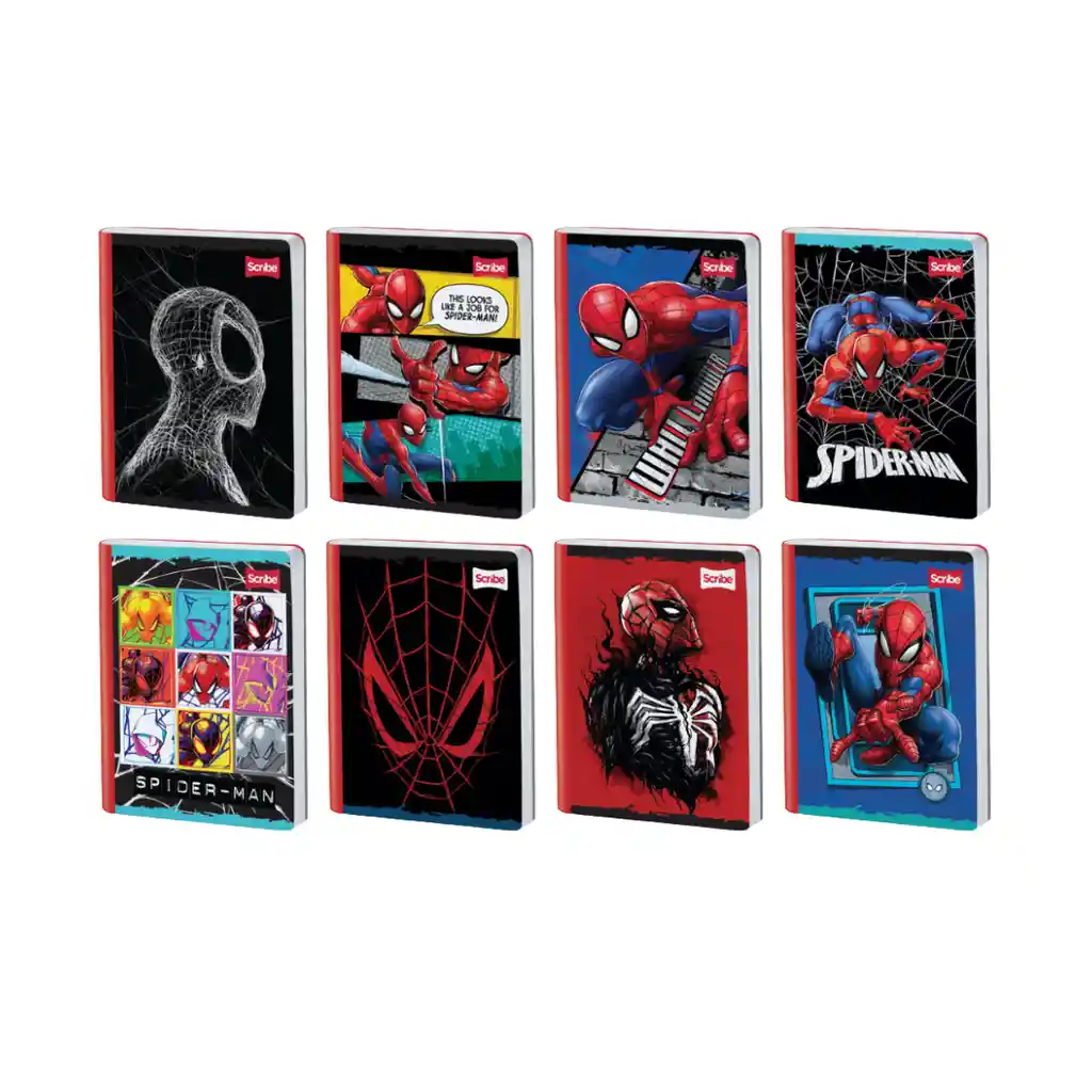 Cuaderno Scribe Cosido 100 Hojas Cuadros Spiderman
