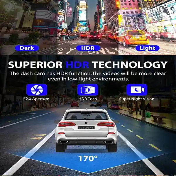 Camara Dvr Para Carro 3 En 1 Full Hd Con Sensor