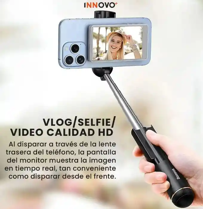 Pantalla Portátil Inalámbrica Para Selfies Y Vlogs 4k Con Control Remoto