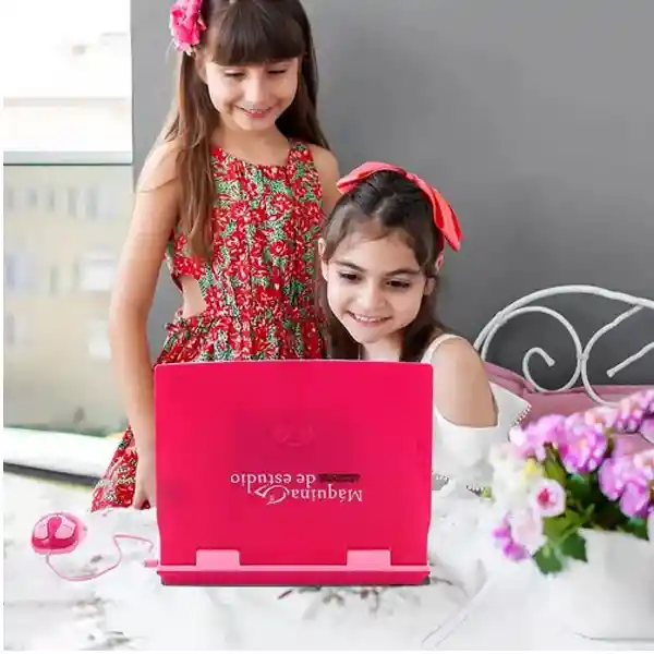 Portatil Computador Aprendizaje 130 Funciones Bilingüe Rosado