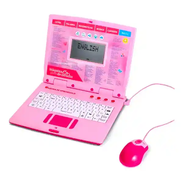 Portatil Computador Aprendizaje 130 Funciones Bilingüe Rosado