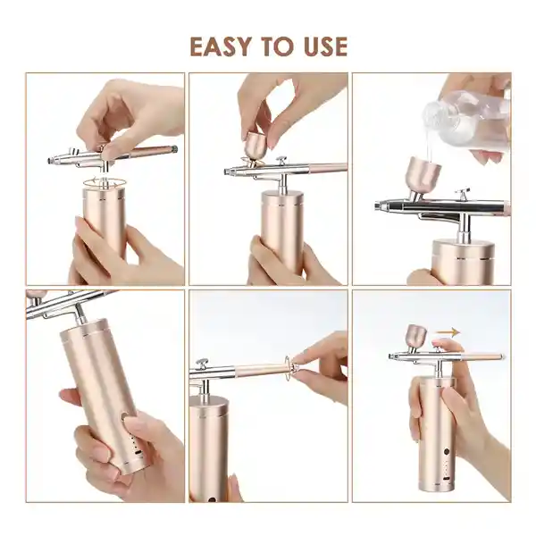 Aerografo Inalambrico Compresor Multifuncion Maquillaje Uñas Color