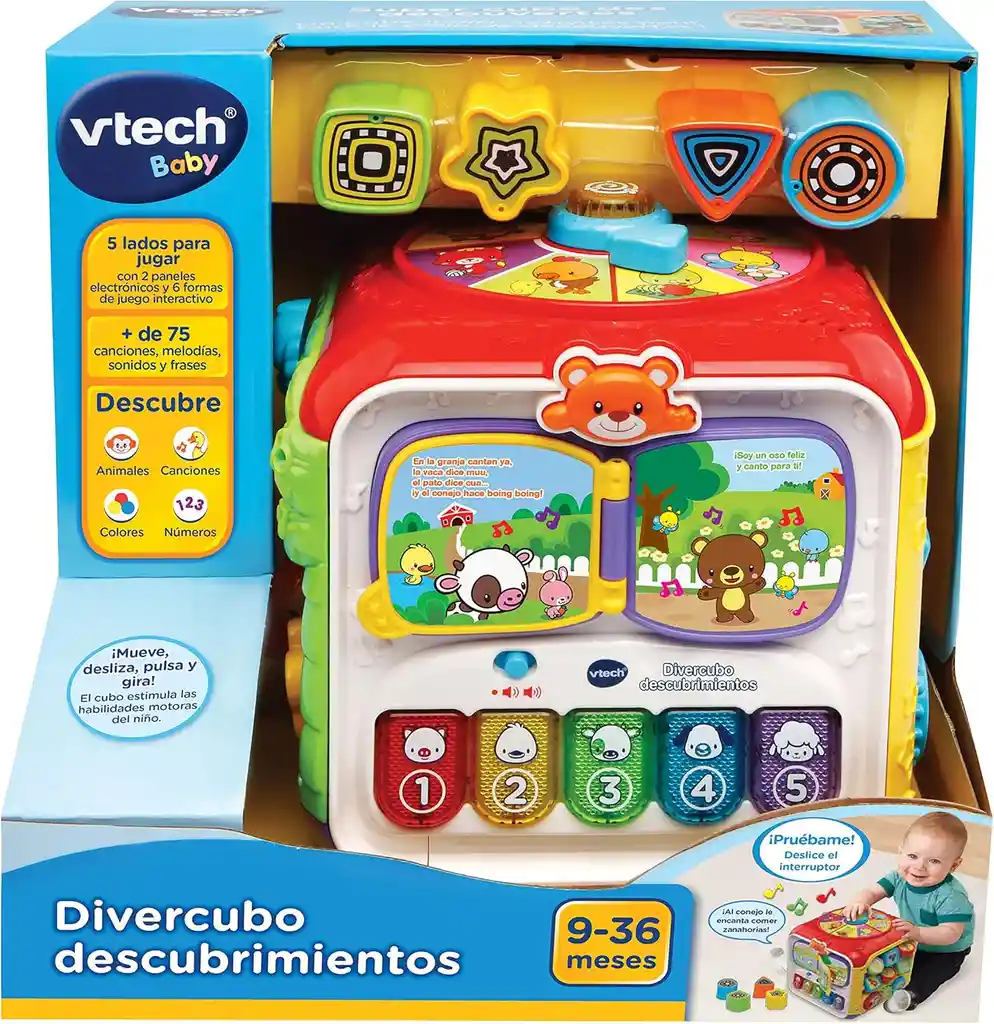 Juguete De Estimulación Divercubo Descubrimientos Para Bebés