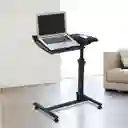 Mesa Para Computador Multifuncional Con Ruedas Color Negro
