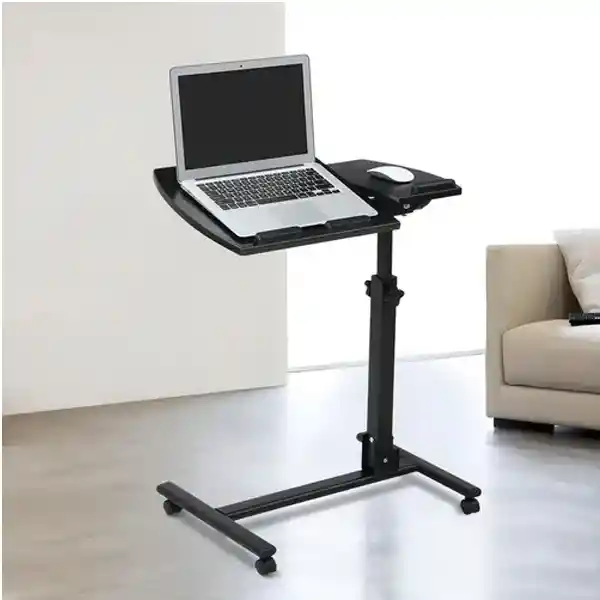 Mesa Para Computador Multifuncional Con Ruedas Color Negro