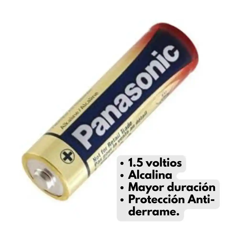 Par De Pilas Panasonic Aaa Alcalina
