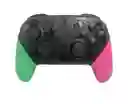 Control Pro Compatible Con Switch Splatoon Rosa/verde