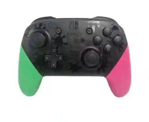 Control Pro Compatible Con Switch Splatoon Rosa/verde