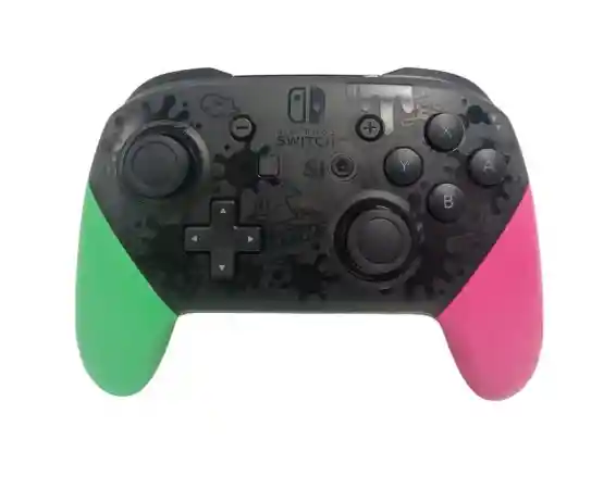Control Pro Compatible Con Switch Splatoon Rosa/verde