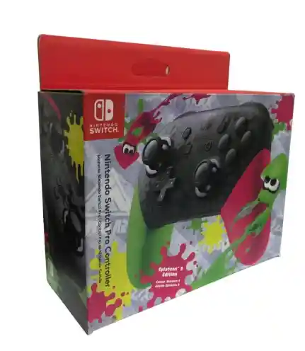 Control Pro Compatible Con Switch Splatoon Rosa/verde