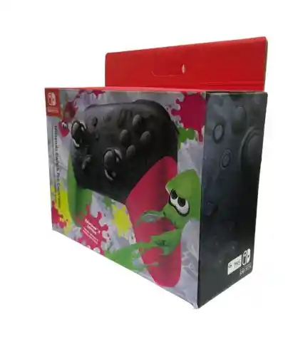 Control Pro Compatible Con Switch Splatoon Rosa/verde