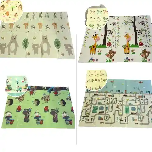 Tapete Gateo Bebe Plegable Doble Faz 200x150 Cm