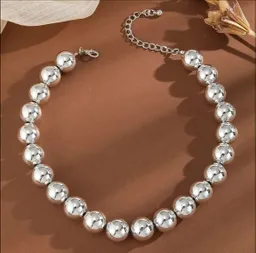 Collar Balines Plateado