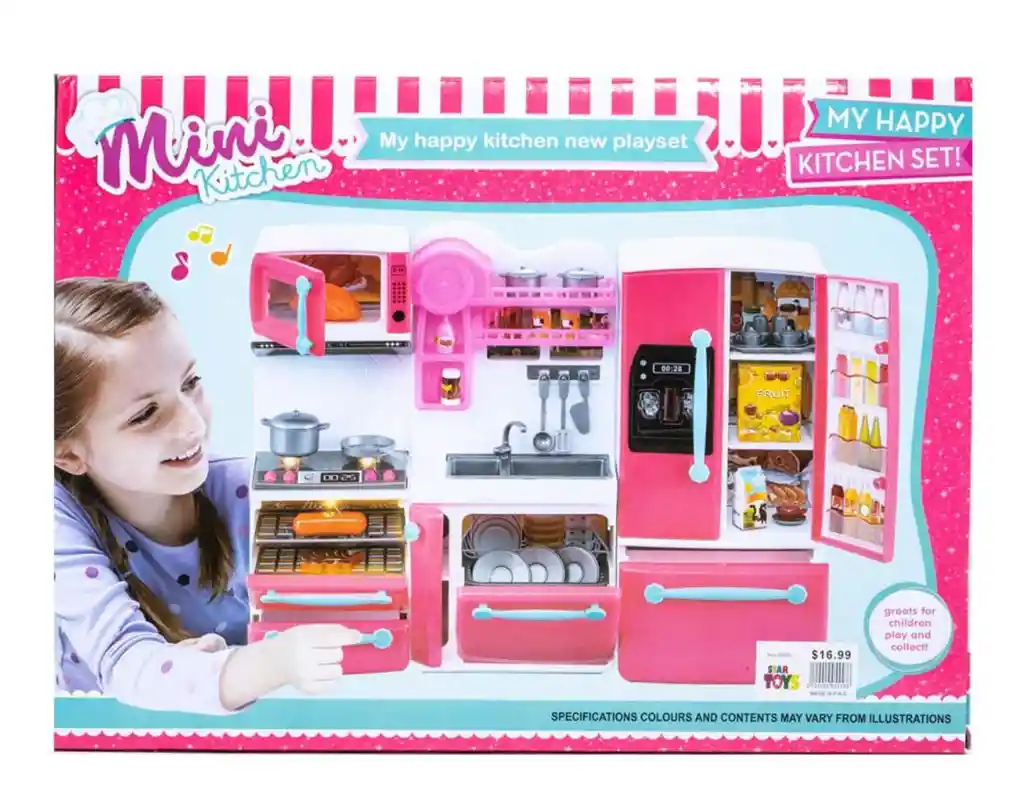 Juguete Para Niñas Mini Cocina Con Luz Y Sonidos