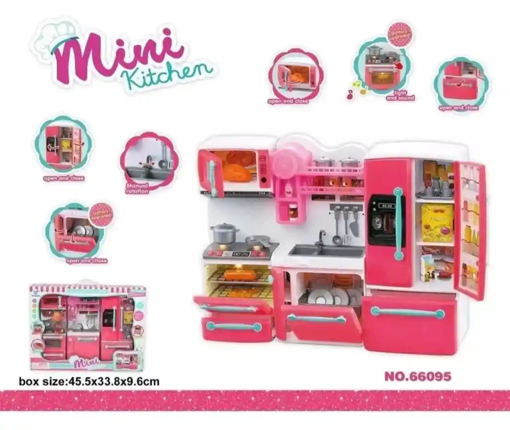 Juguete Para Niñas Mini Cocina Con Luz Y Sonidos