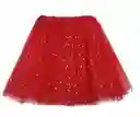 Tutú Falda Rojo Mujer De Red Con Purpurina Y Lentejuelas Brillante Disfraz de halloween