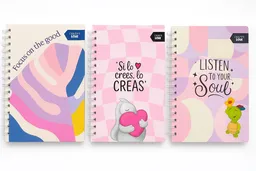 Cuaderno 5 Materia Pasta Dura Pequeño Mujer