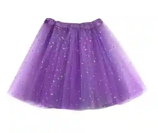 Tutú Falda Morado Mujer De Red Con Purpurina Y Lentejuelas Brillante Disfraz de halloween