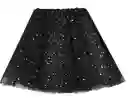 Tutú Falda Negro Mujer De Red Con Purpurina Y Lentejuelas Brillante Disfraz de halloween