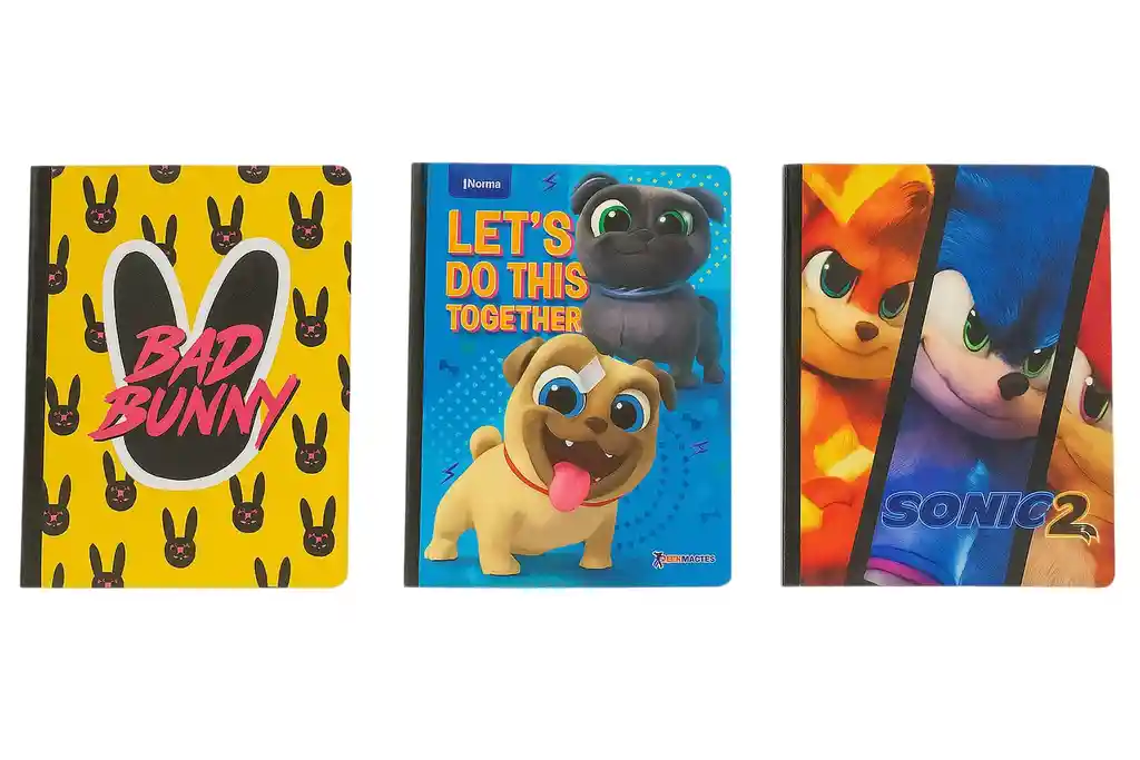 Cuaderno Cosido Con Stickers Cuadriculado 100hojas De Hombre
