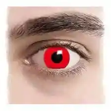 Lentes De Contacto Rojos Par De Ojos Cosplay Disfraz De Halloween