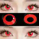 Lentes De Contacto Rojos Par De Ojos Cosplay Disfraz De Halloween