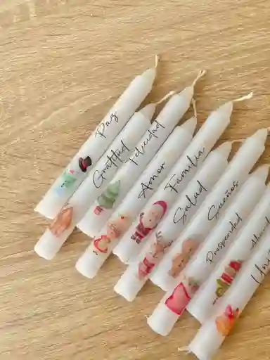 Velas Navideñas Motivo Pesebre Pequeñas