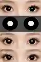 Lentes De Contacto Negros Par De Ojos Cosplay Disfraz De Halloween