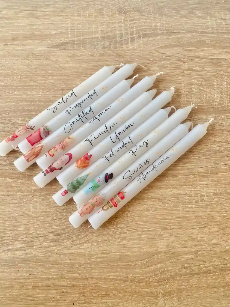 Velas Navideñas Motivo Navidad