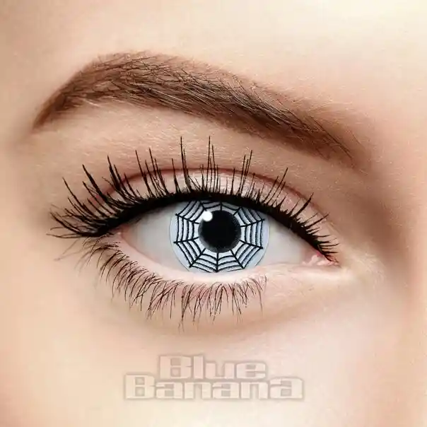 Lentes De Contacto Telaraña Par De Ojos Cosplay Disfraz De Halloween