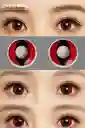 Lentes De Contacto Rojo En Gota Par De Ojos Cosplay Disfraz De Halloween