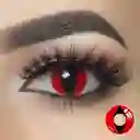 Lentes De Contacto Rojo En Gota Par De Ojos Cosplay Disfraz De Halloween