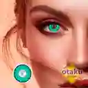 Lentes De Contacto Verdes Aguamarina Par De Ojos Cosplay Disfraz De Halloween