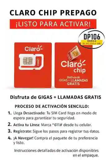 Claro Simcard X 1 Und Sim Card