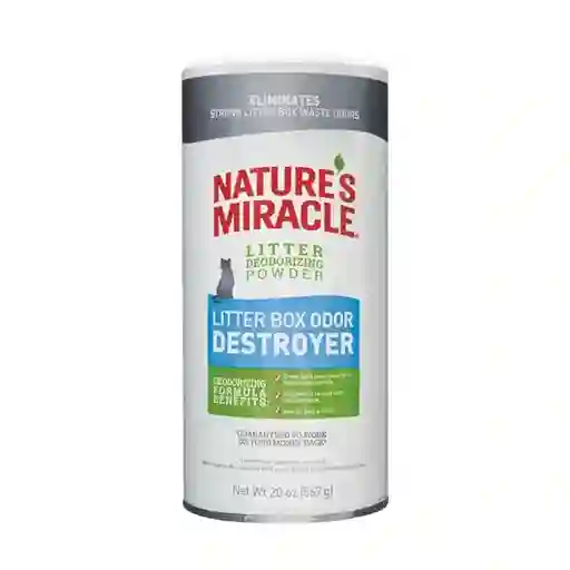 Nature Miracle Gato Polvo Destructor De Olores Caja De Arena Litter X20oz