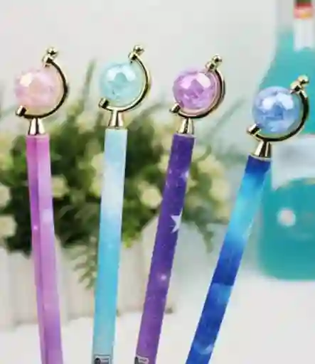 Esfero Tinta Negra Bolígrafo Diseño De Globo Giratorio