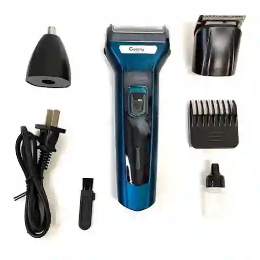 Maquina Afeitadora Geemy Azul 3 En 1 Gm-566 Cabello, Barba Y Naríz