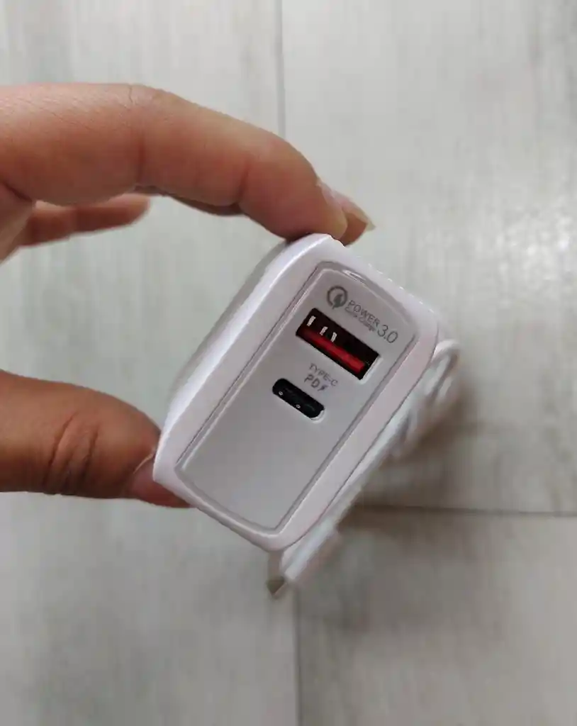 Cargador Pd Completo Adaptador Con 2 Usb Y Cable Tipo C Rapido